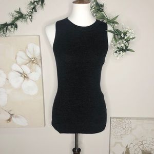 Theory | Black Gray Soft Knit Tank Top Size Medium